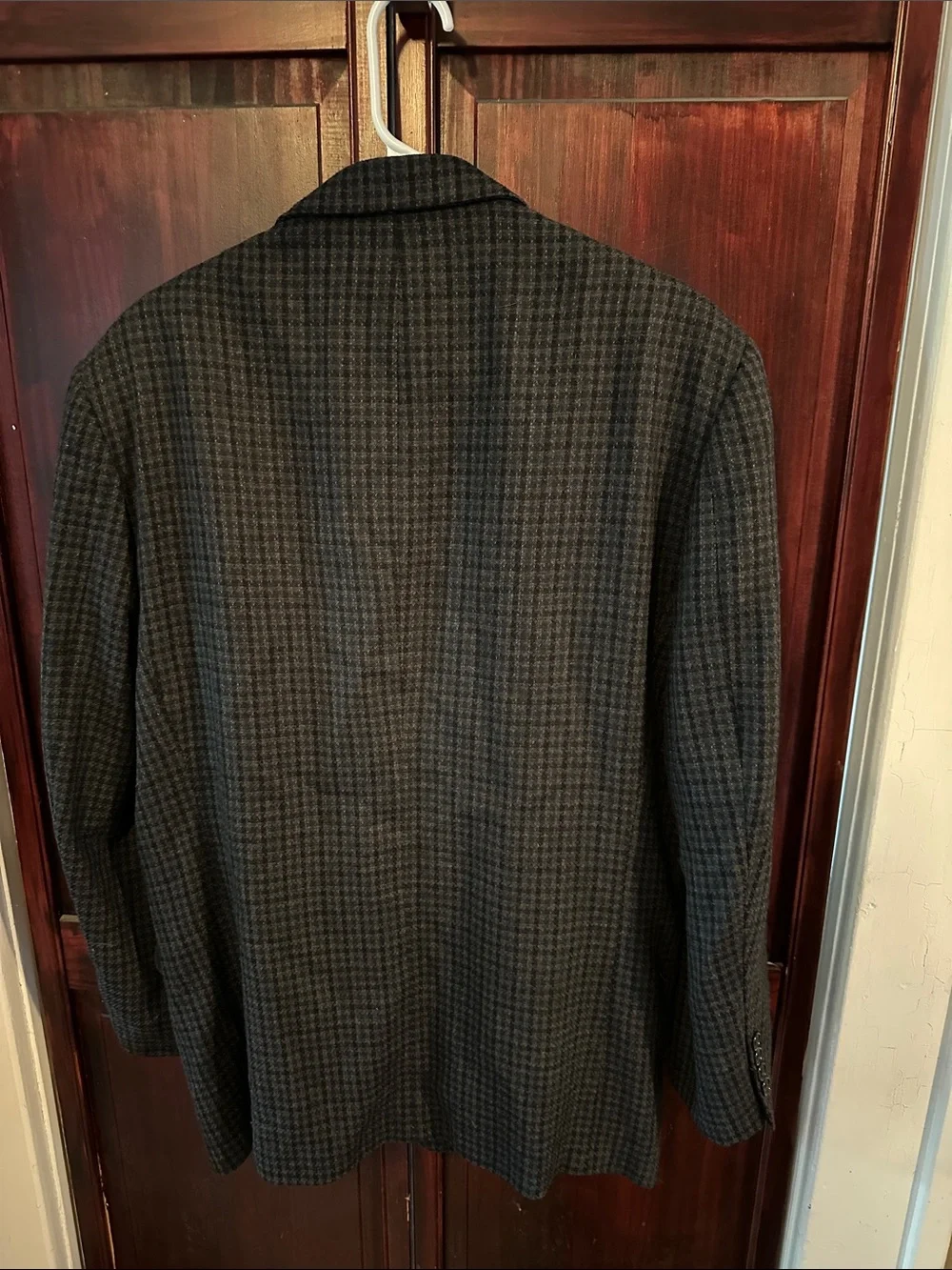 Sport Jacket Oscar De La Renta Men's Classic Houndstooth Blazer in Charcoal 41R